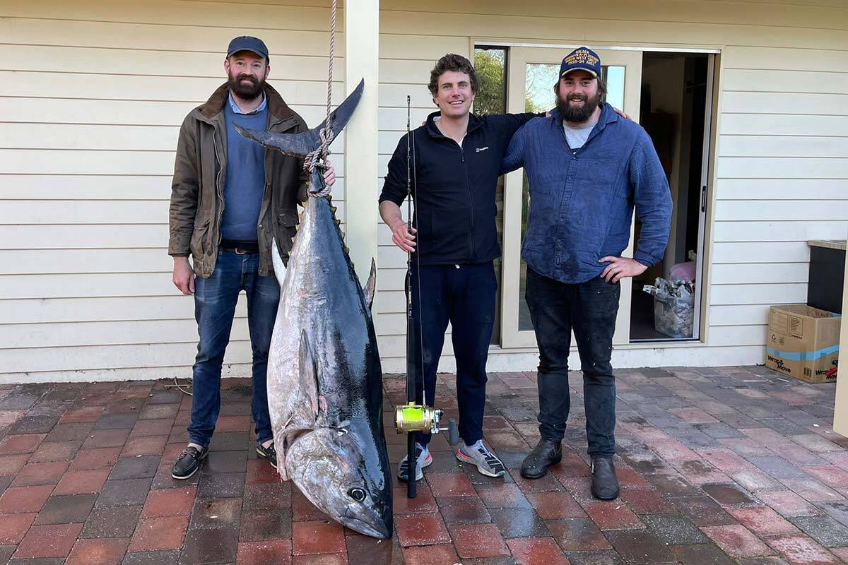 Article image for How three novice Victorian fishermen bagged the ‘biggest tuna of the season’