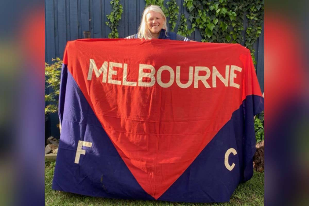 Article image for The grand old flag that flew at the MCG the last time the Demons won the premiership