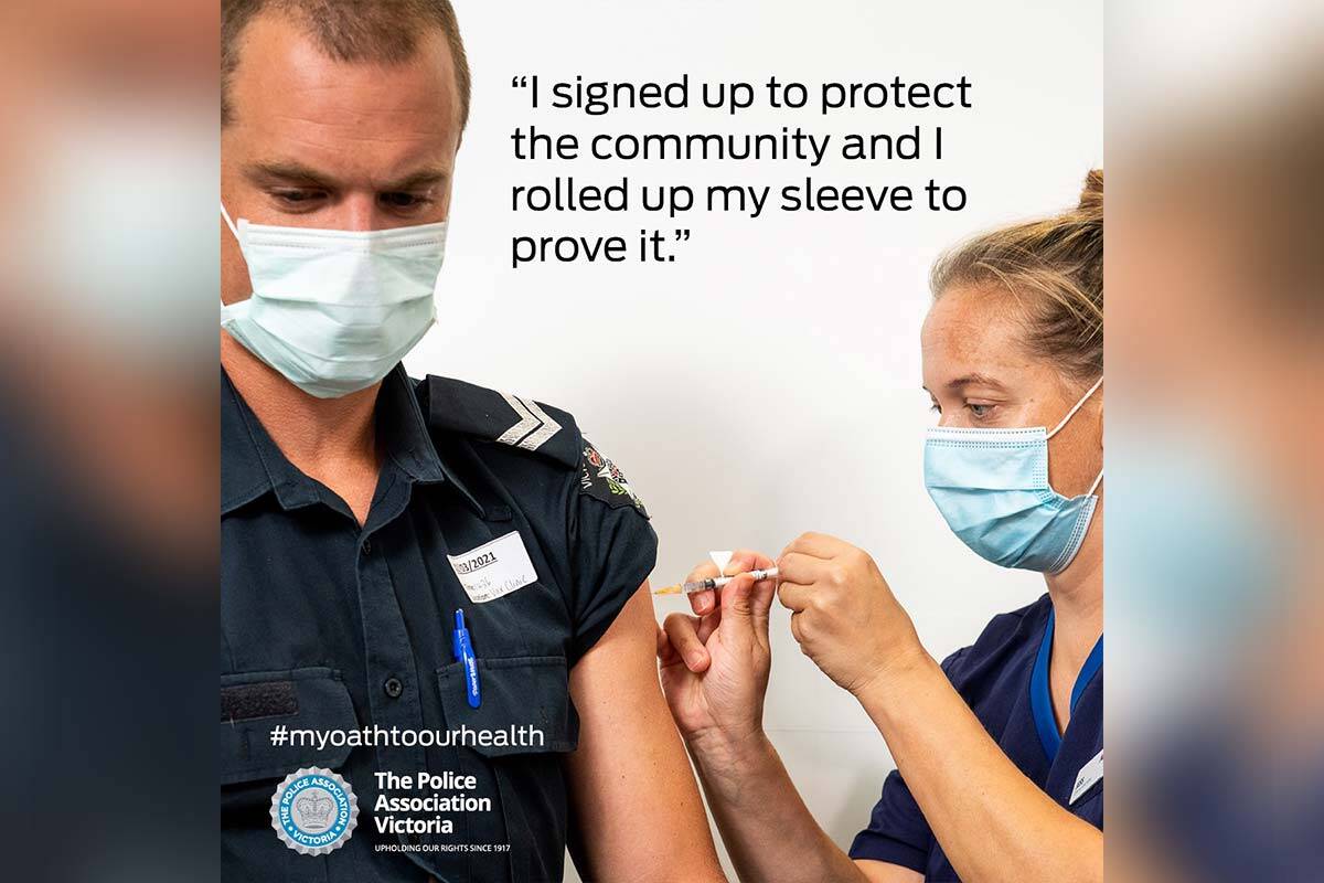 Article image for Police Association launches ‘good little campaign’ promoting COVID-19 vaccination