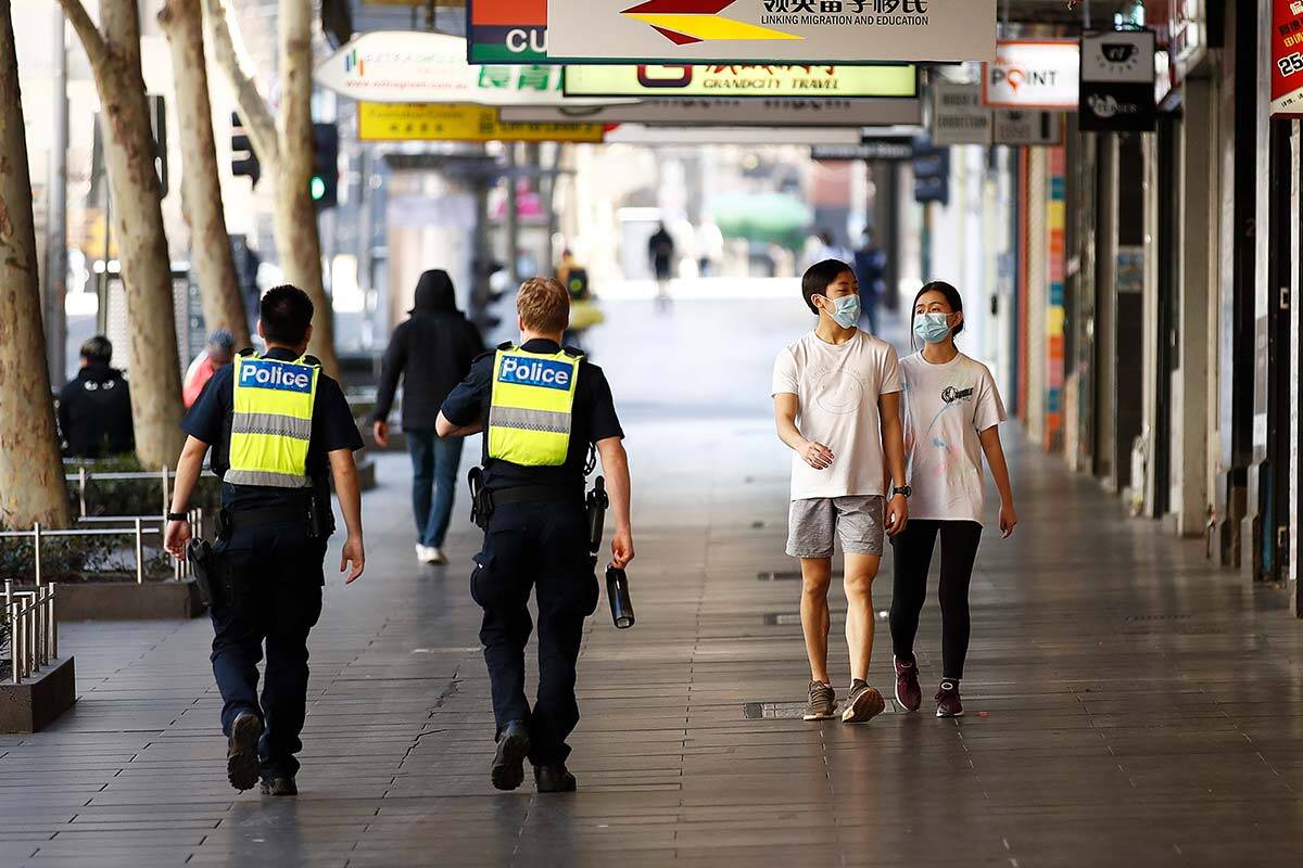 Police in Melbourne's CBD