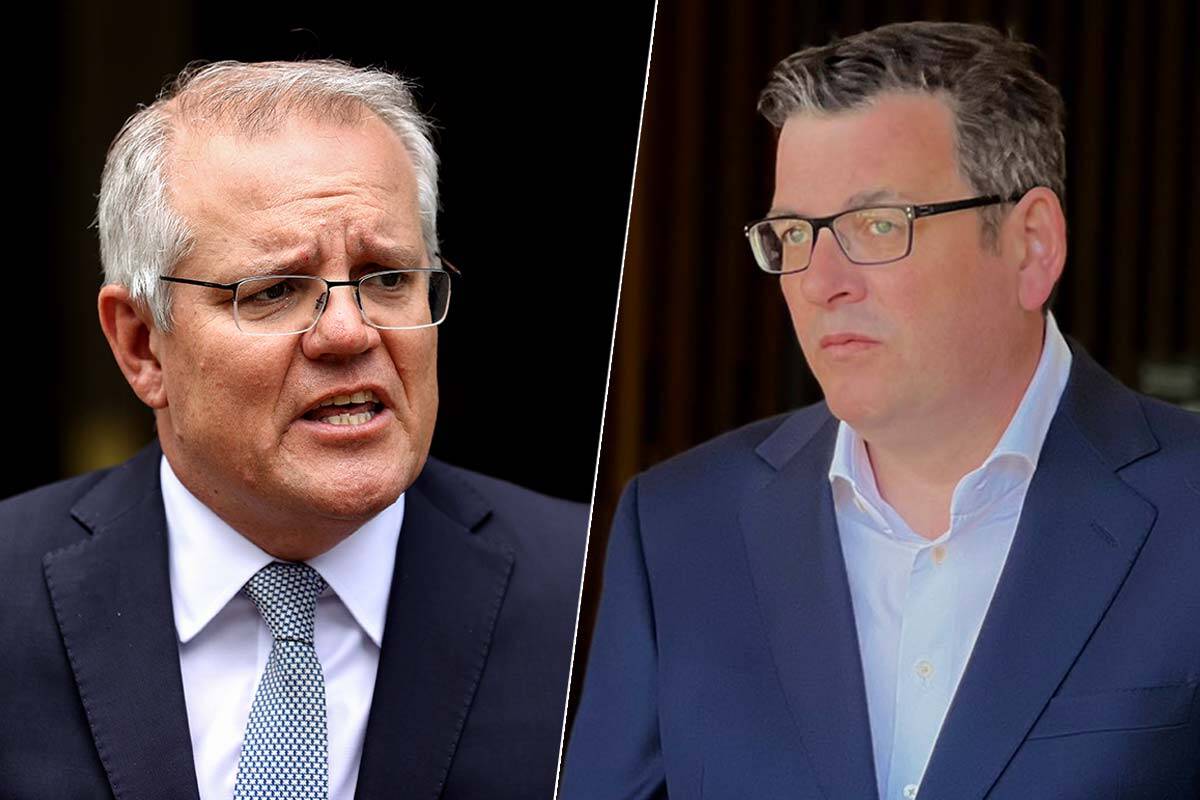 Article image for Scott Morrison and Daniel Andrews at loggerheads over unvaccinated tennis players
