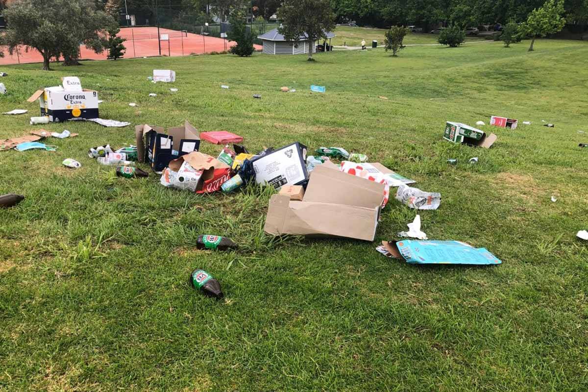 Article image for Local park left trashed, vandalised, by partying teens breaching COVID-19 restrictions