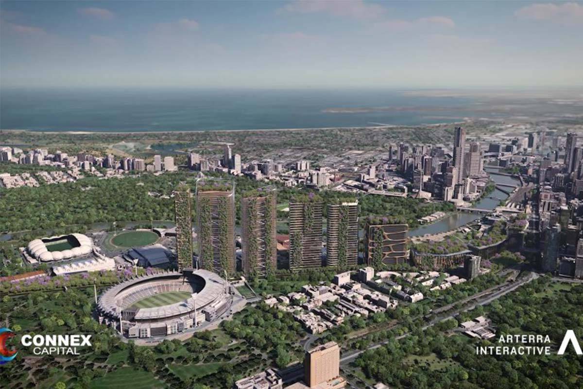 Article image for Government pours cold water on $25bn plan for towers from CBD to MCG