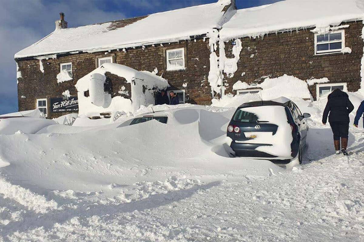 Article image for How punters passed the time while snowed in at UK’s highest pub for three nights