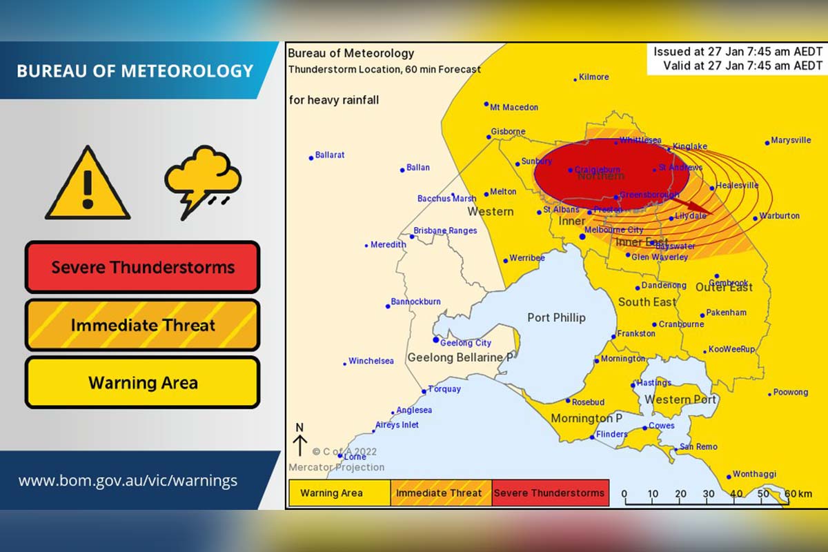 'Very dangerous' thunderstorm warning for parts of Victoria