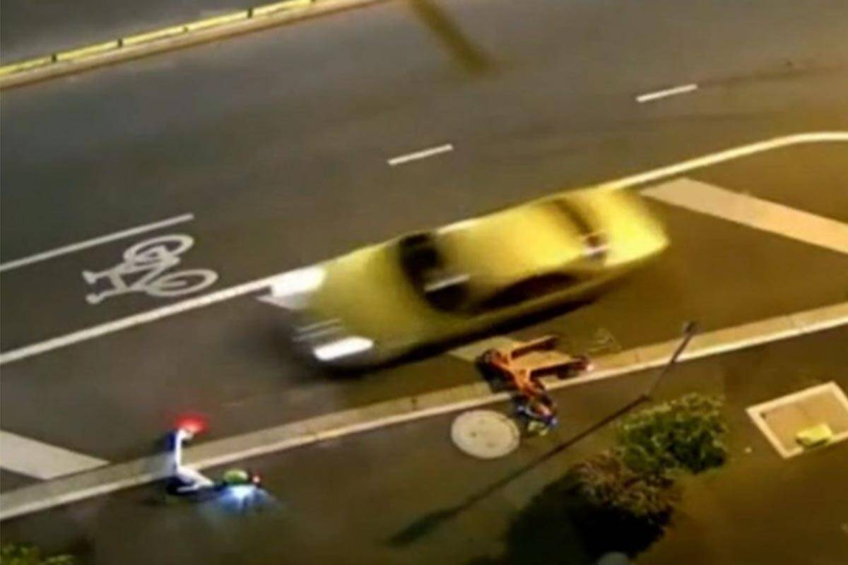 Article image for Manhunt underway after driver tries to mow down e-scooter riders