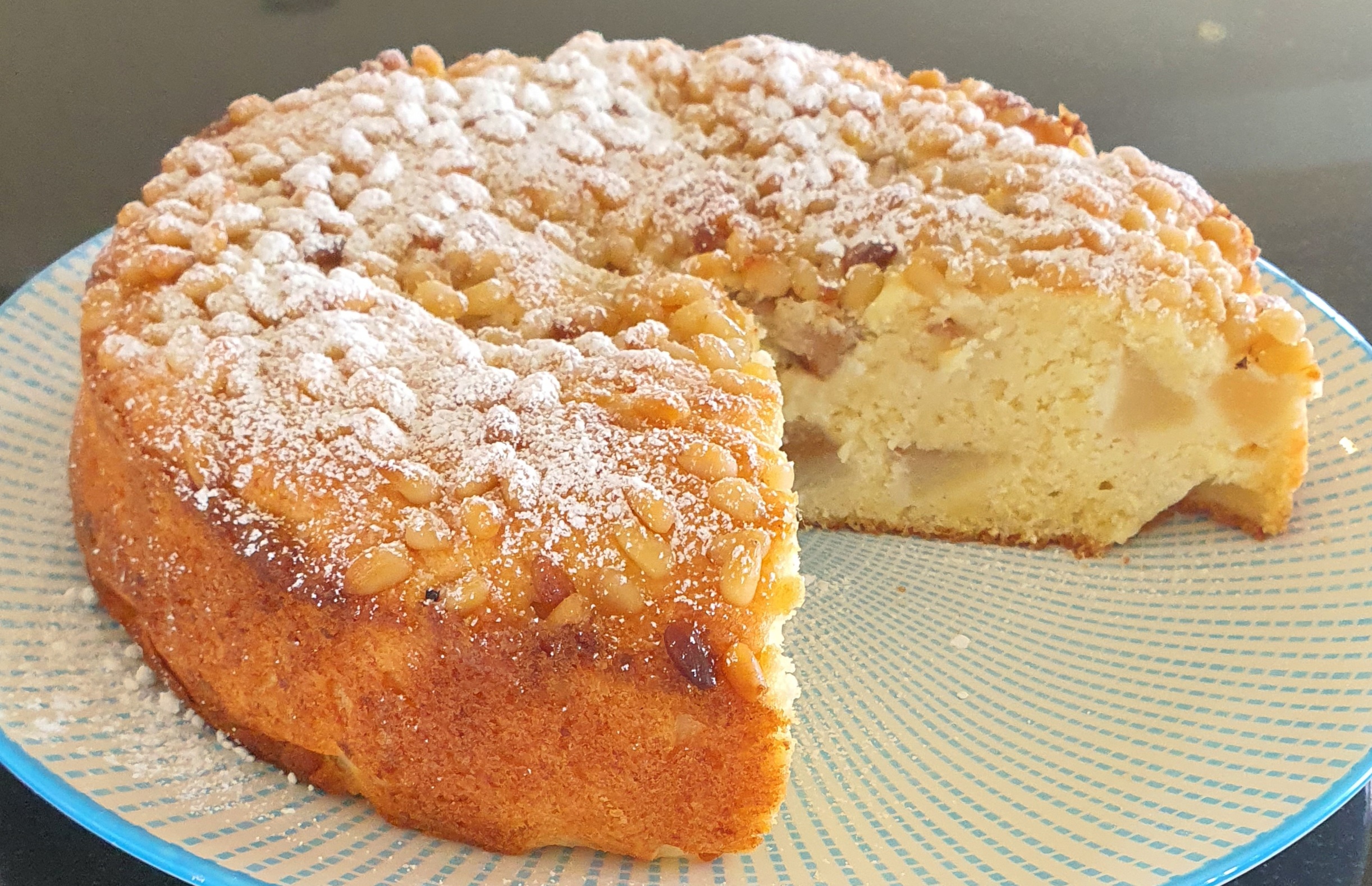 Dining with Den Pear, Ricotta and Pine Nut Cake