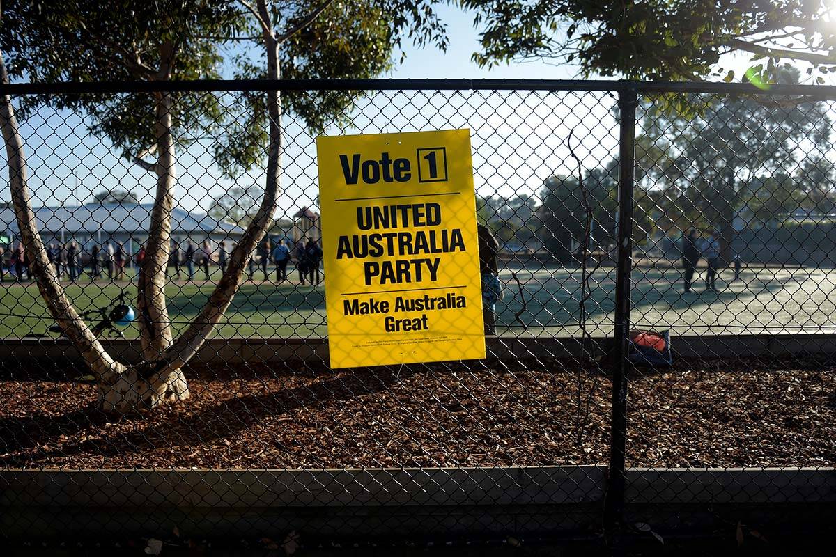 Article image for Melbourne man arrested for tearing down United Australia Party posters