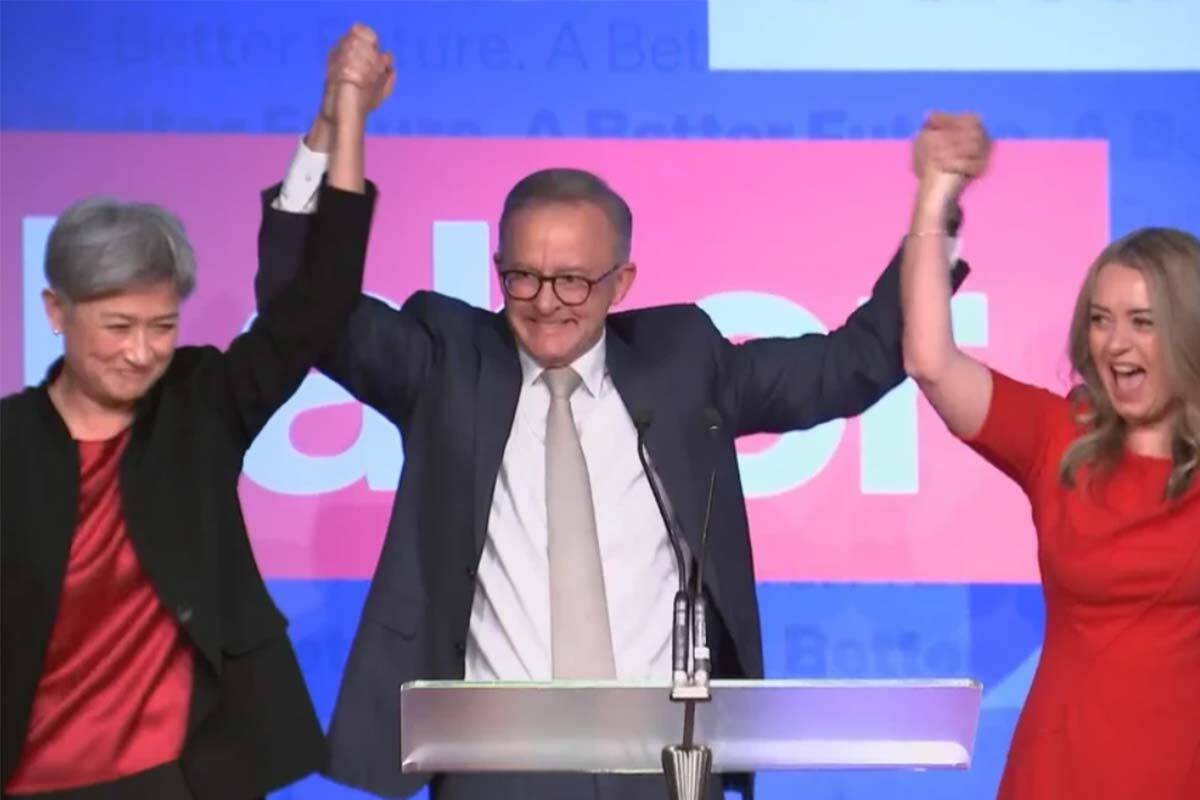 Article image for ‘We have made history’: Teary Anthony Albanese gives his victory speech