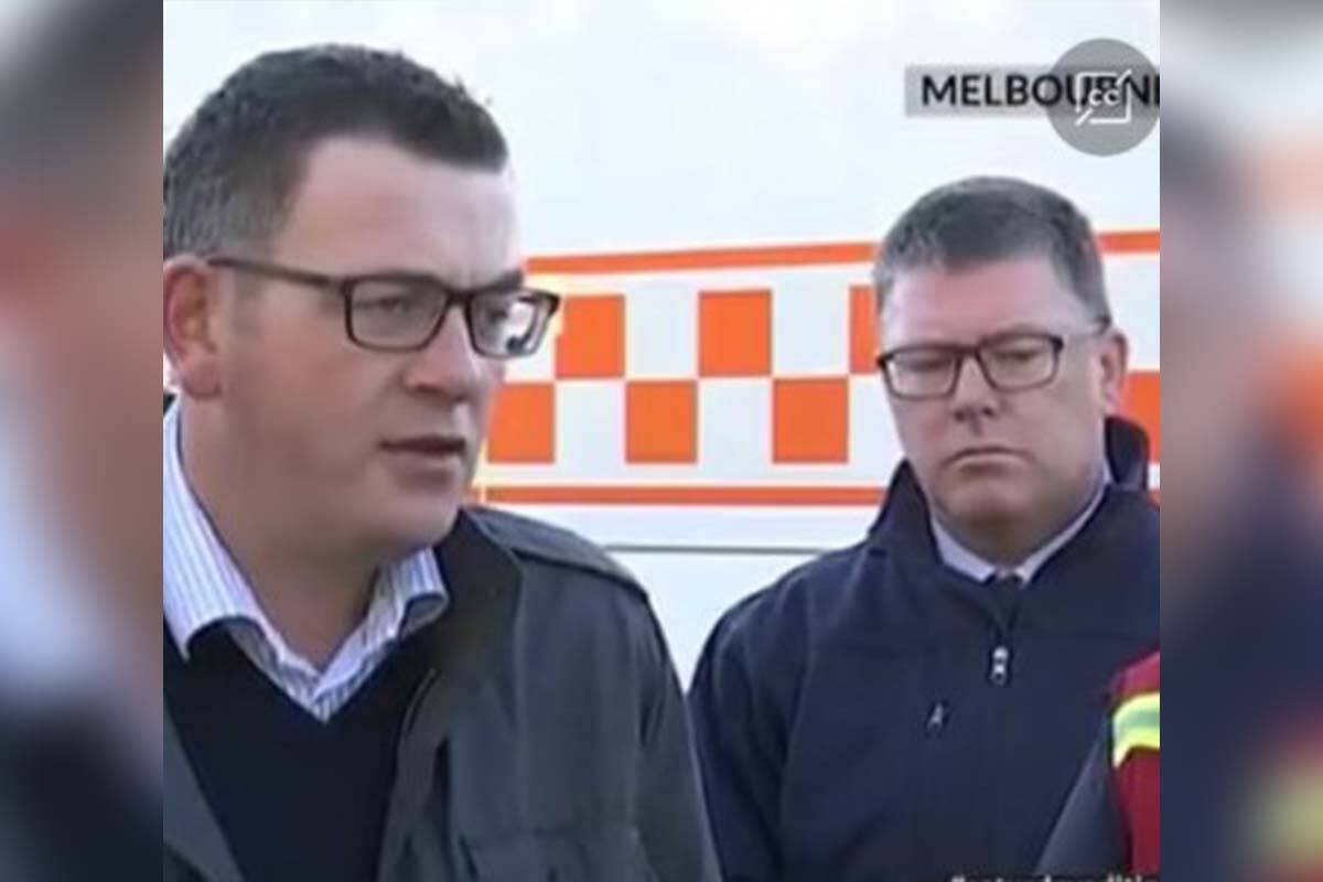 Article image for Daniel Andrews says he’s never met Nial Finegan, but this photo suggests otherwise