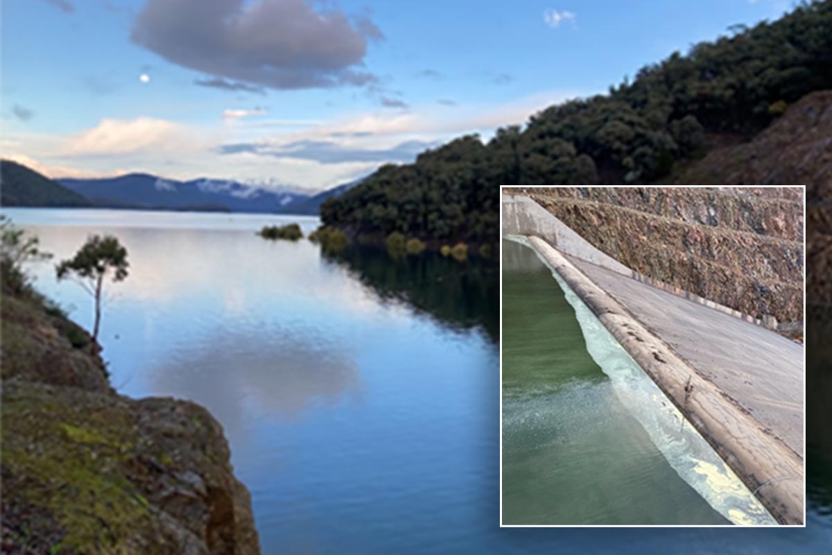 Thousands flock to small Victorian town to see dam spectacle