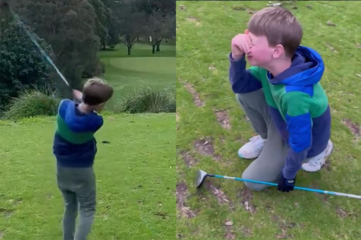 Article image for VIDEO: Nine-year-old boy’s hole in one caught on camera