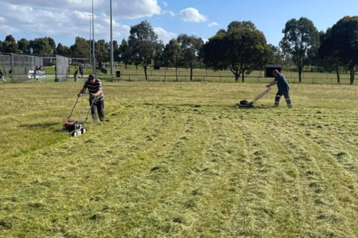 Article image for Cricket club mows oval in Melbourne’s south-east