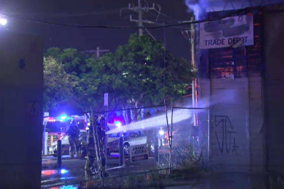 Article image for Suspicious blaze breaks out in a Footscray factory