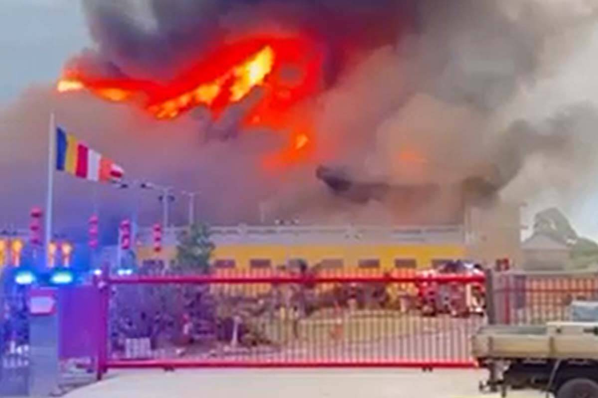 Article image for Woman ‘devastated’ after temple containing father’s ashes goes up in flames