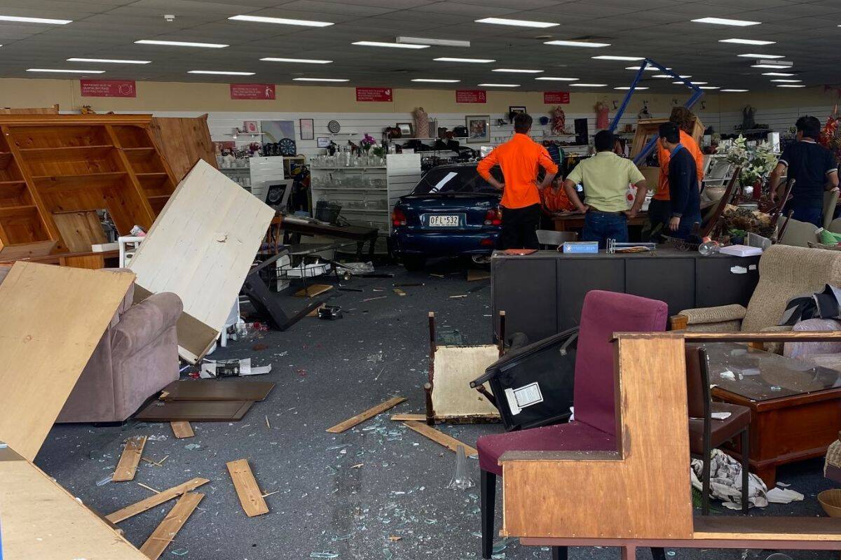 Article image for Car crashes into Salvation Army store on Pascoe Vale Road in Glenroy