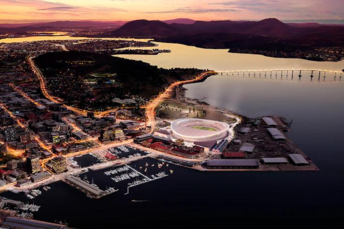 Article image for Proposed Tasmanian AFL stadium unpopular with Tasmanians