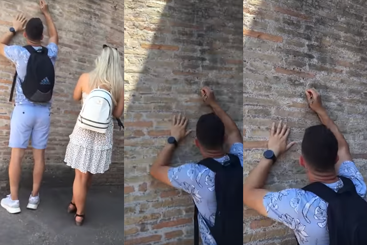Article image for Man who filmed tourist defacing Colosseum shares reason for uploading video