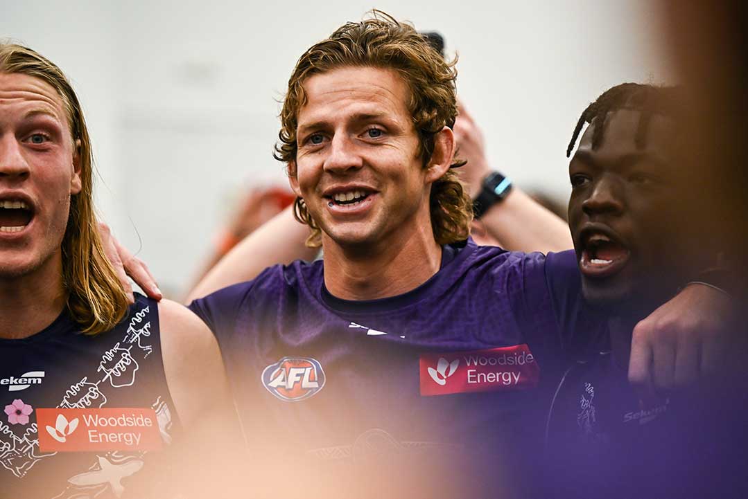 Article image for Nat Fyfe’s take on the Jordan De Goey bump and the ‘vitriol’ surrounding it