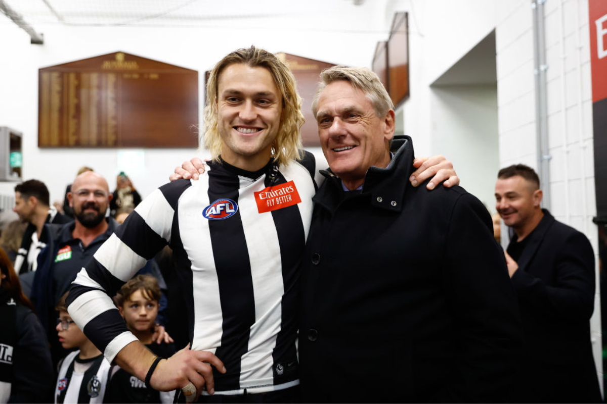 Article image for Collingwood legend Peter Moore on performance and son Darcy Moore
