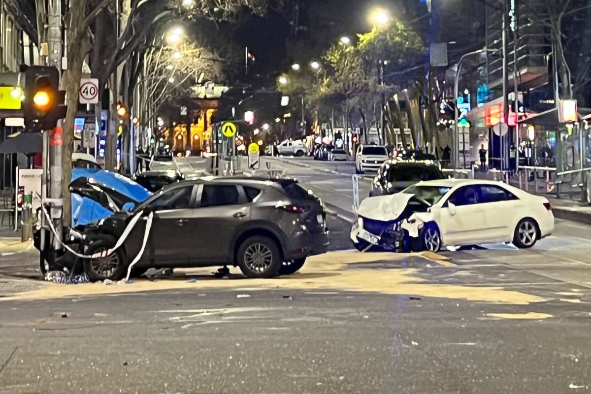 One killed after car ploughs through tram stop in Melbourne's CBD