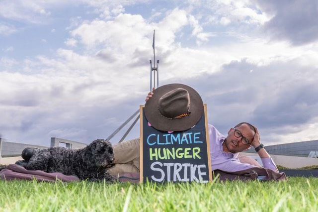 Article image for Why climate activist has gone on hunger strike outside parliament house