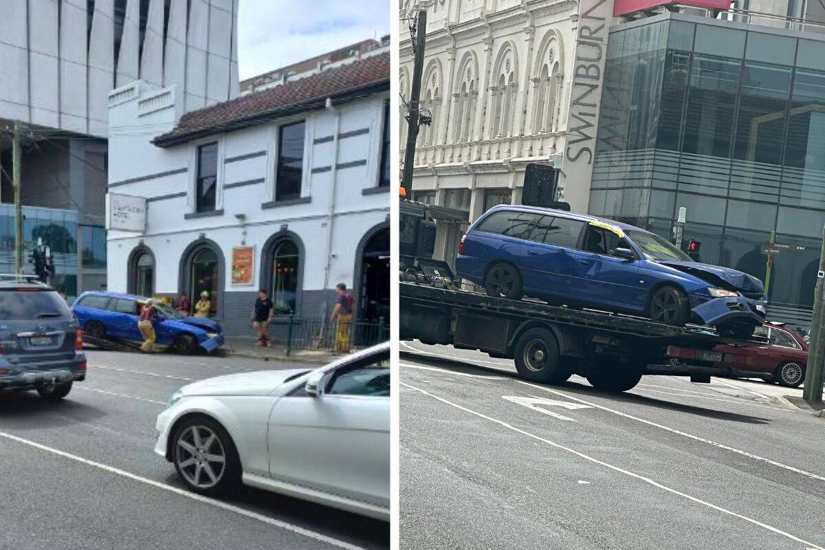 Article image for Paramedics called after car crashes into Hawthorn pub