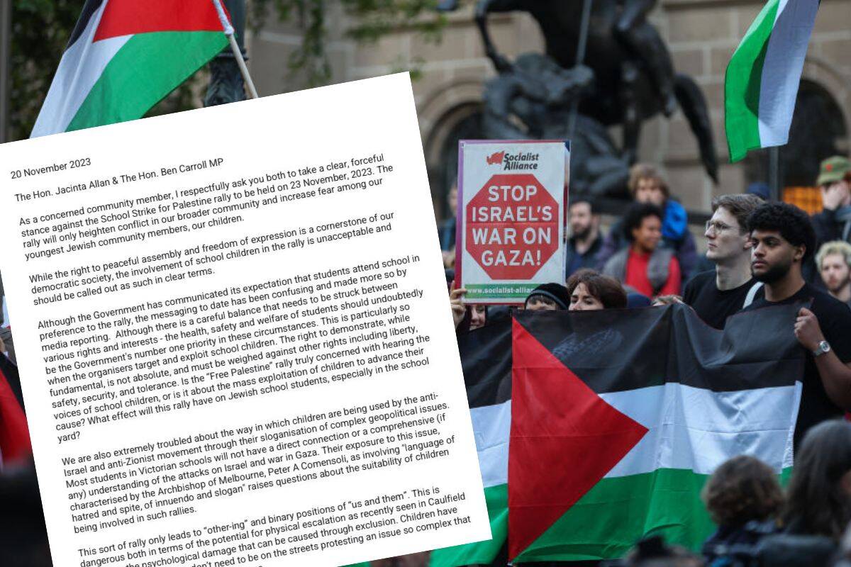 Article image for Parent accuses planned school strike for Palestine of using students as ‘political pawns’