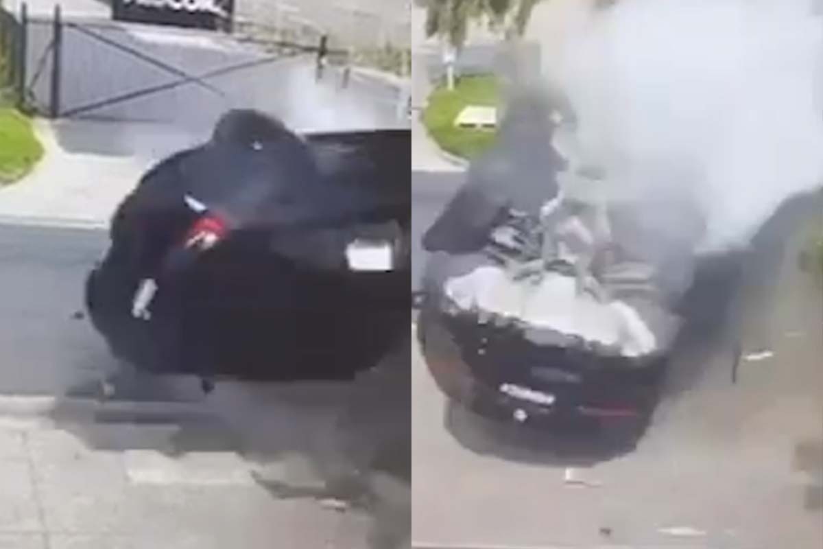 Crashed Security Security cameras capture shocking crash in Melbourne's south-east