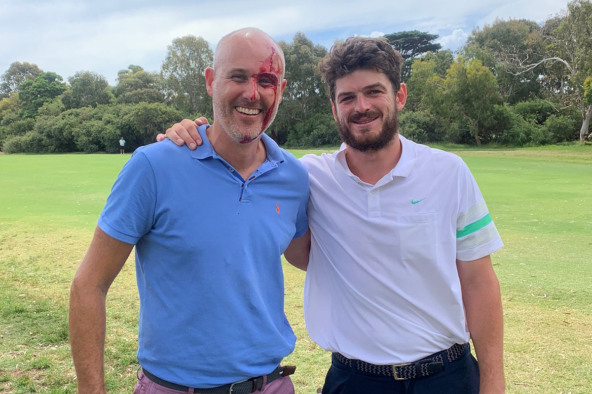 Article image for AFL player hits wayward tee shot at prestigious Melbourne golf club!