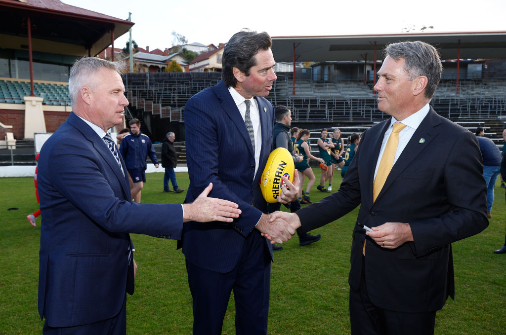 Article image for Doubts over future Tasmania AFL team laid bare as state heads to snap election
