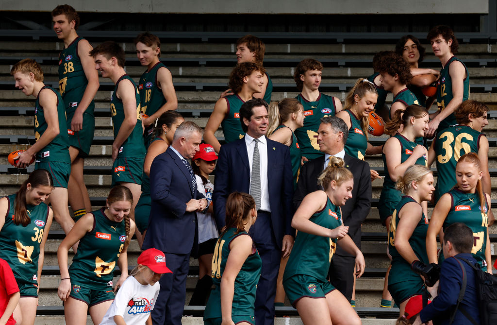 Article image for ‘No renegotiation’: Collingwood president’s blunt response to Tasmanian team talk
