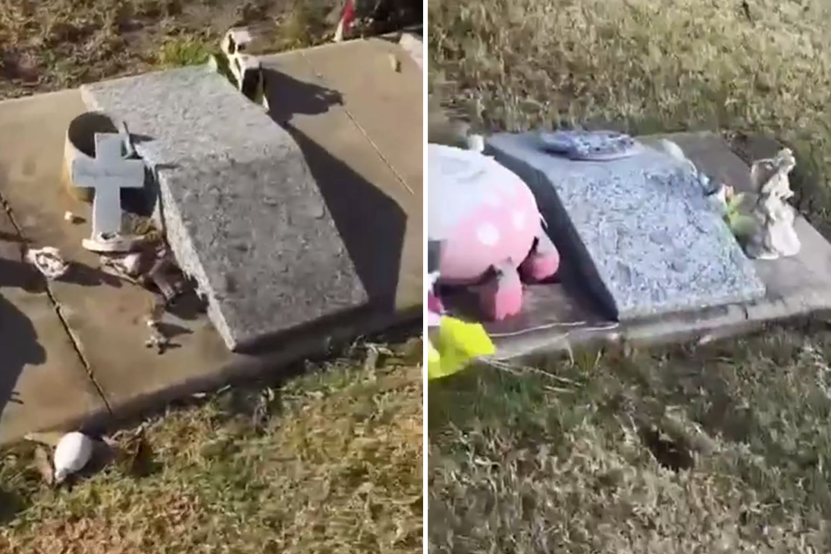 Article image for ‘Most appalling of crimes’: Parents left heartbroken as thieves deface children’s memorial