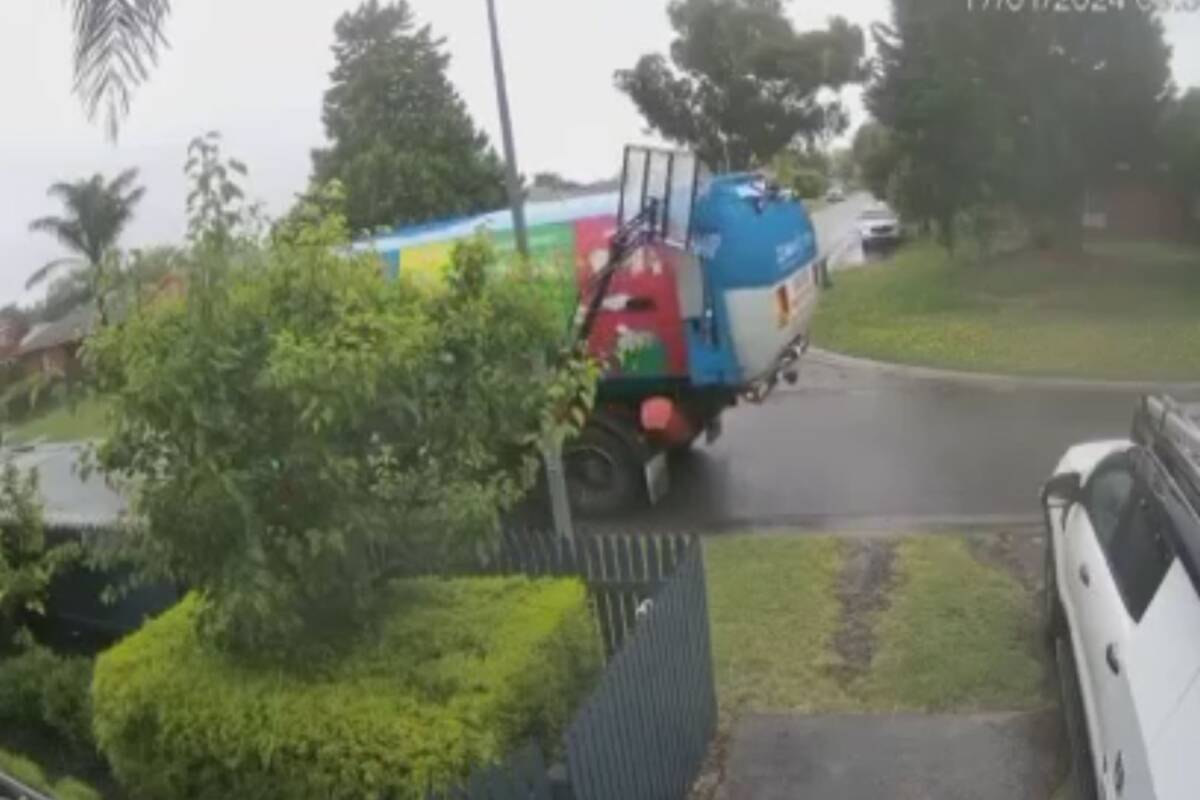 Article image for Garbage truck driver accused of ramming into nature strip basketball ring