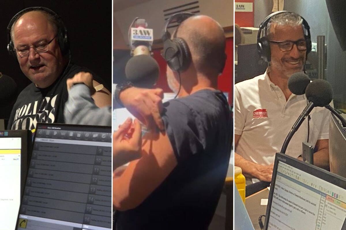Article image for Ross and Russ get their flu shot as flu season forecasted to be worse than last year