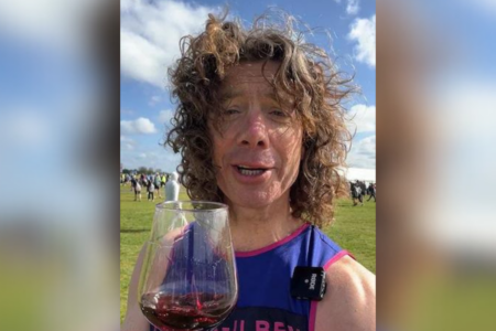 The London Marathon runner who sampled 26 glasses of wine during the race!