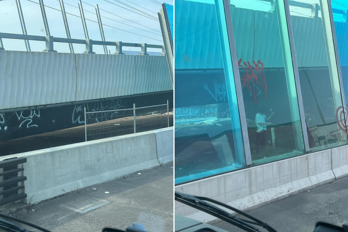 Article image for Brazen teens caught spray painting ON the West Gate Bridge