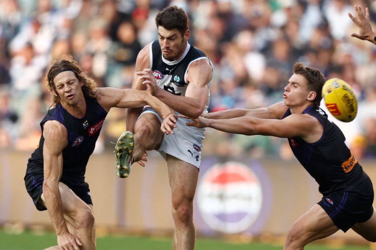 Article image for George Hewett recounts the chaotic final moments of Carlton’s win over Fremantle