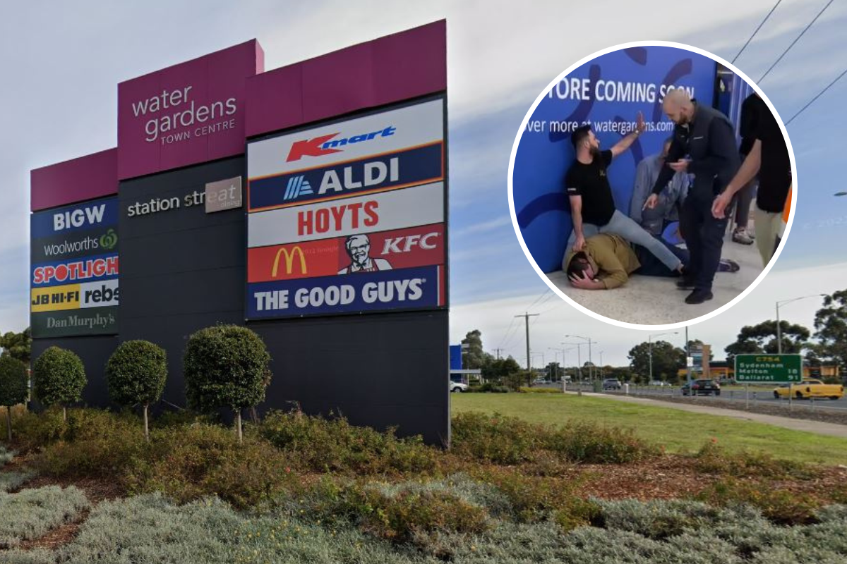 Article image for Weapon produced as wild brawl sparks chaos at shopping centre