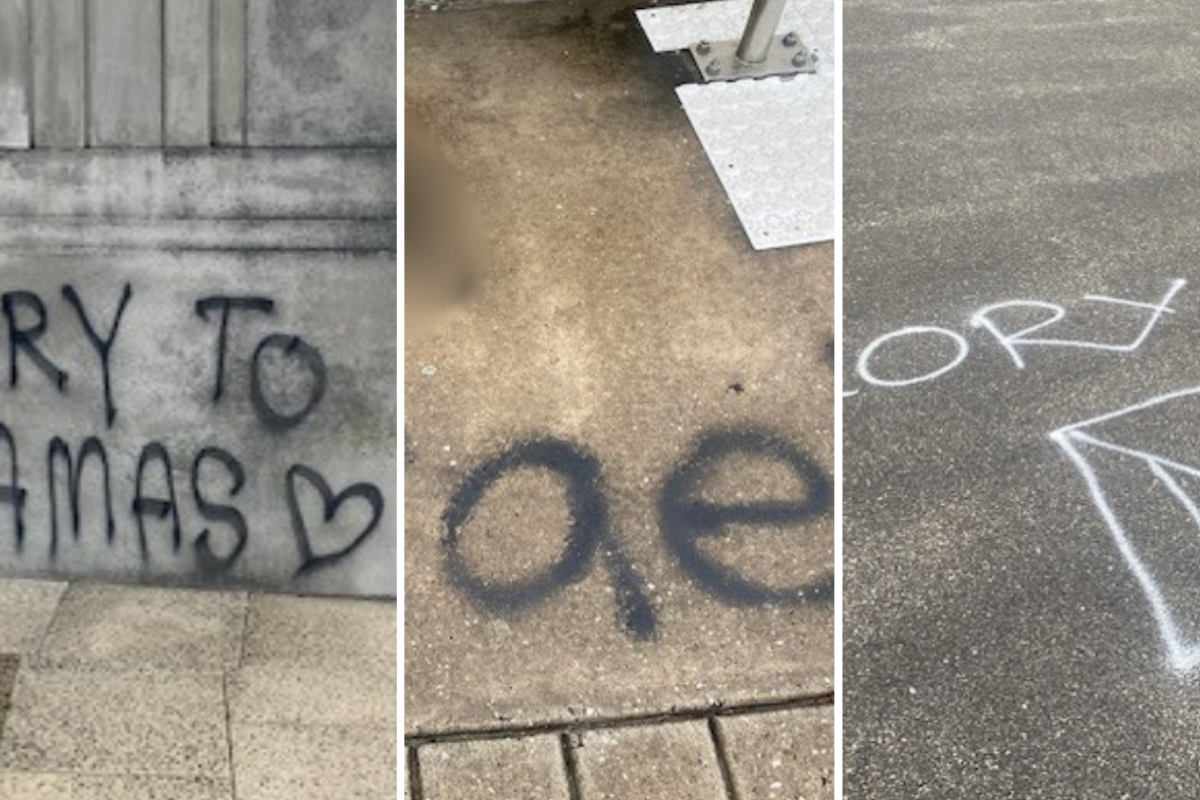 Article image for Resident shocked after spotting anti-semitic graffiti on Melbourne foreshore