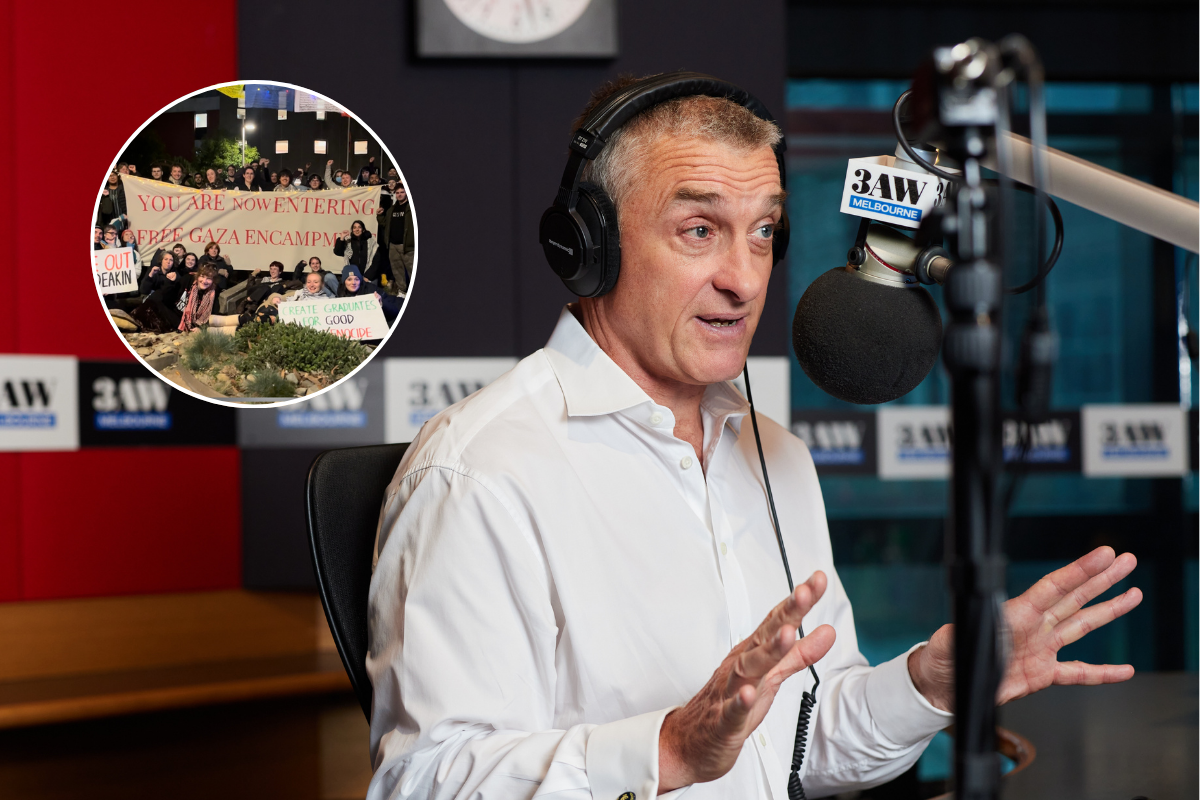 Article image for Pro-Palestine protester takes exception to Tom Elliott’s line of questioning