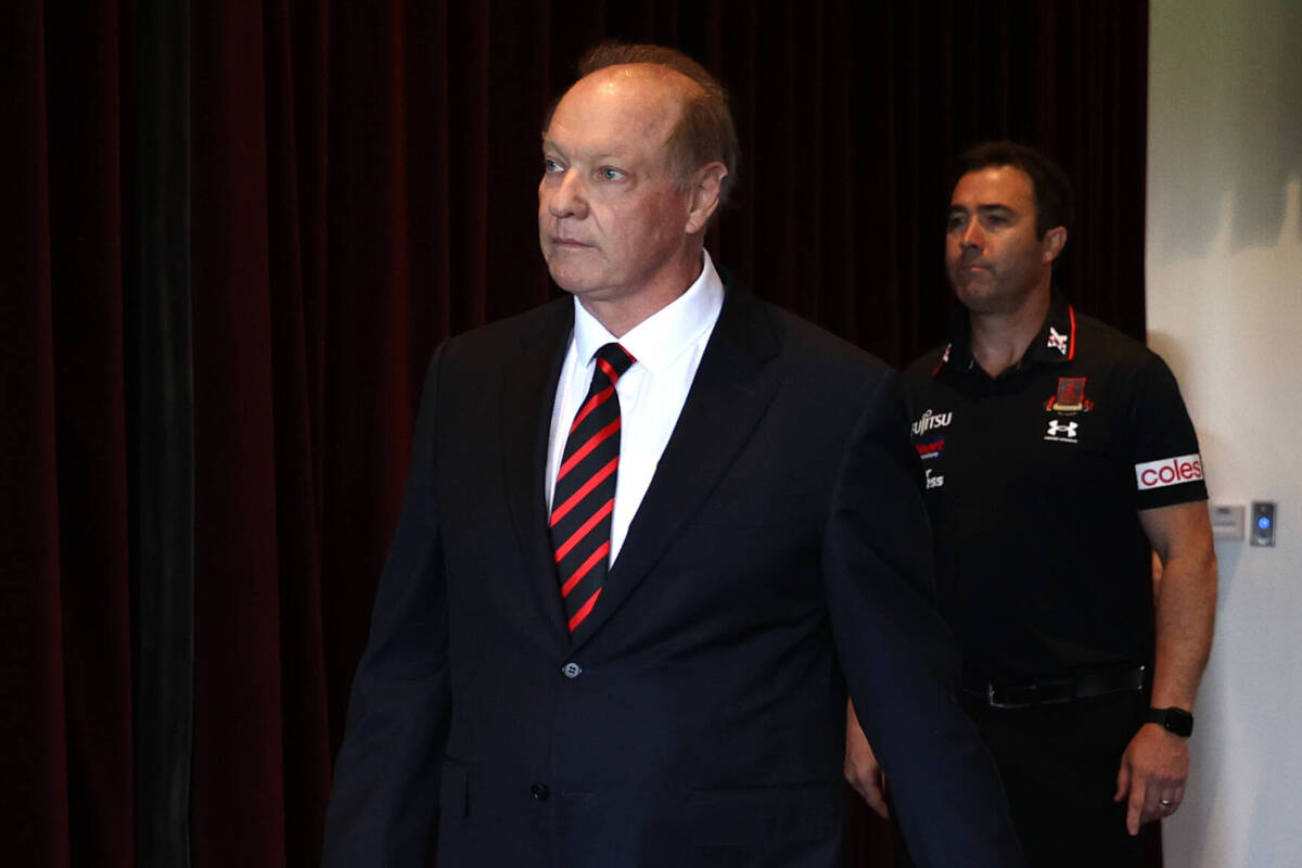 Article image for Essendon president urging members to back him in upcoming board election