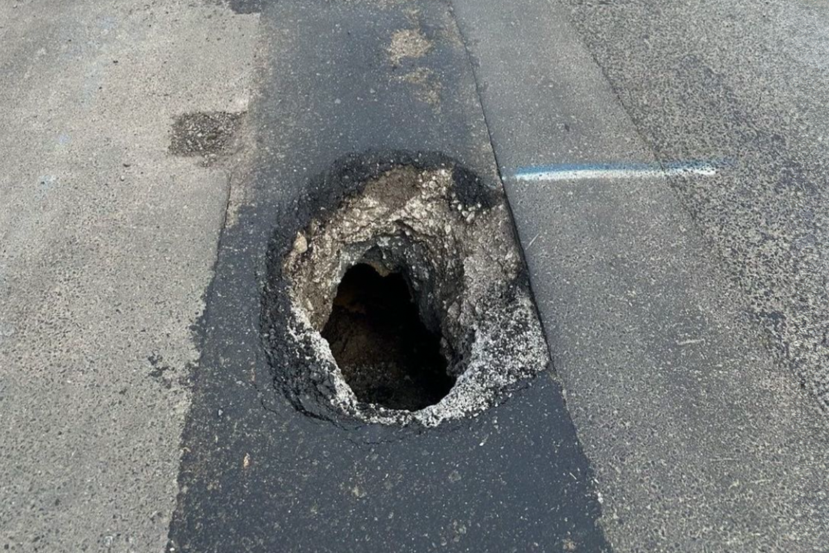 Article image for Massive pothole causing havoc for cyclists