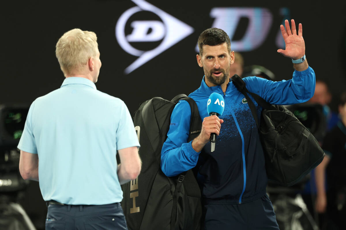 Article image for Serbian sports reporter expecting Novak Djokovic to move on quickly after Tony Jones drama