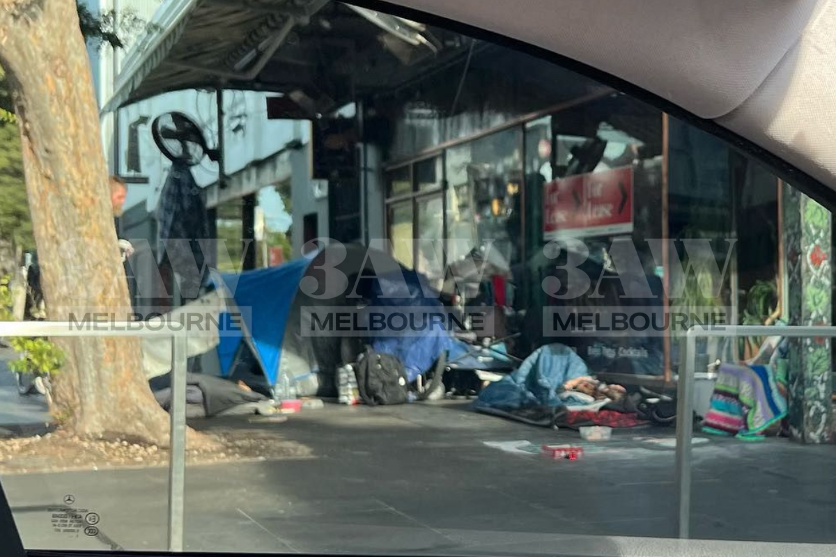 Article image for Locals voice concern as homeless encampment pops up on Chapel Street