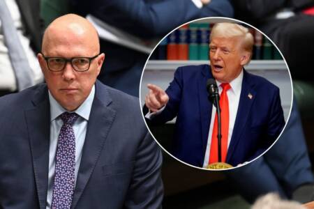 Peter Dutton questioned on immigration policy and recent comments he made about Donald Trump