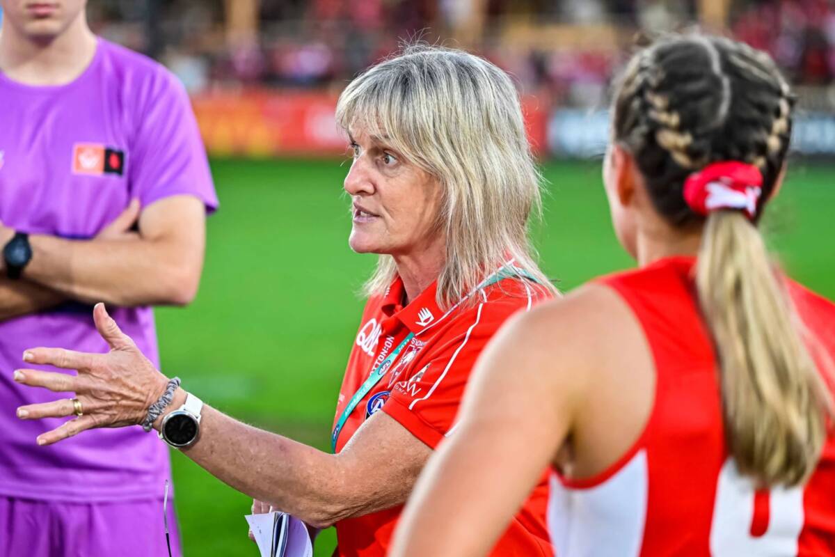 Article image for How Bronwyn Gulden deals with coaching AFLW while supporting son Errol
