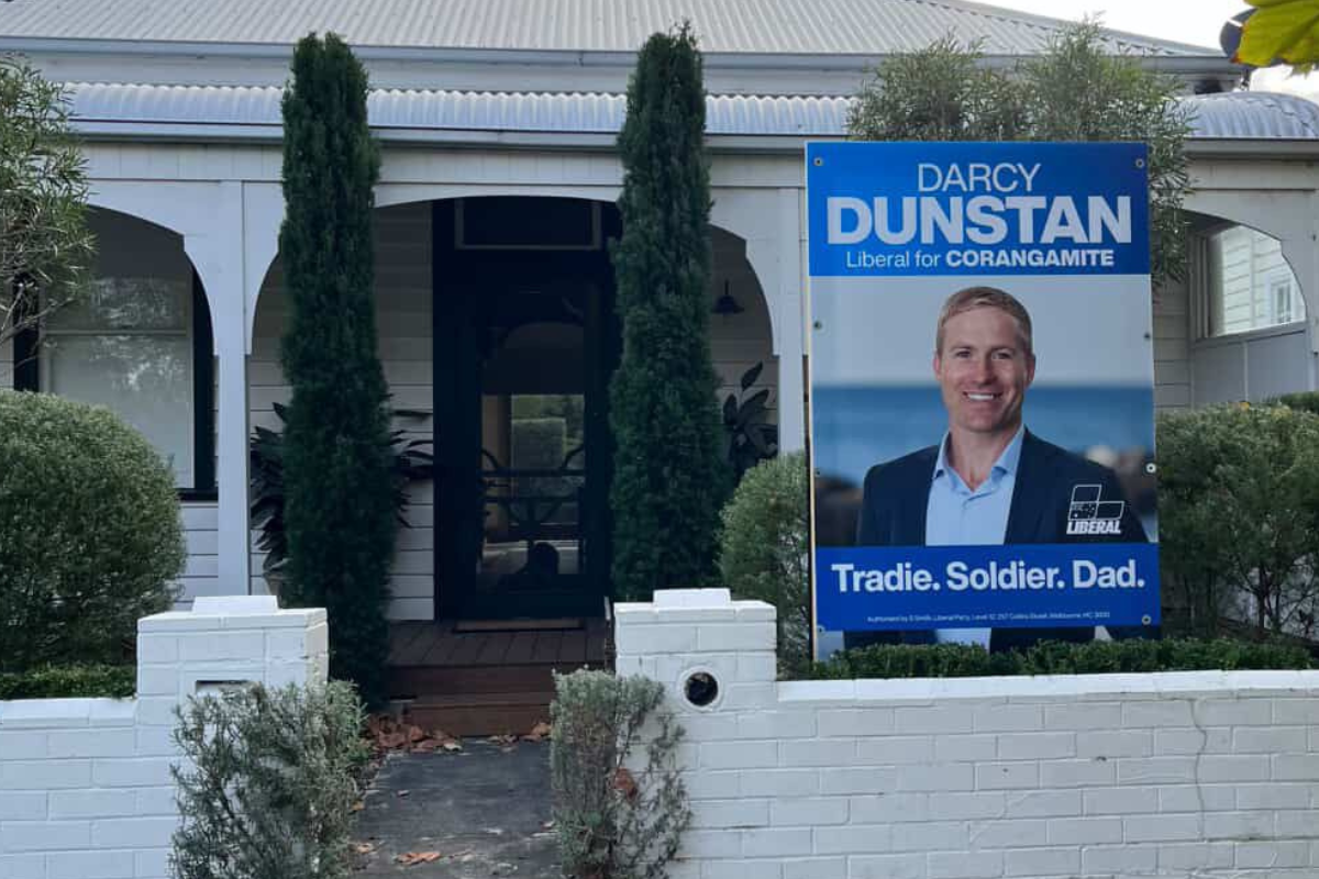 Article image for Shock and horror as trespassers install unauthorised election sign