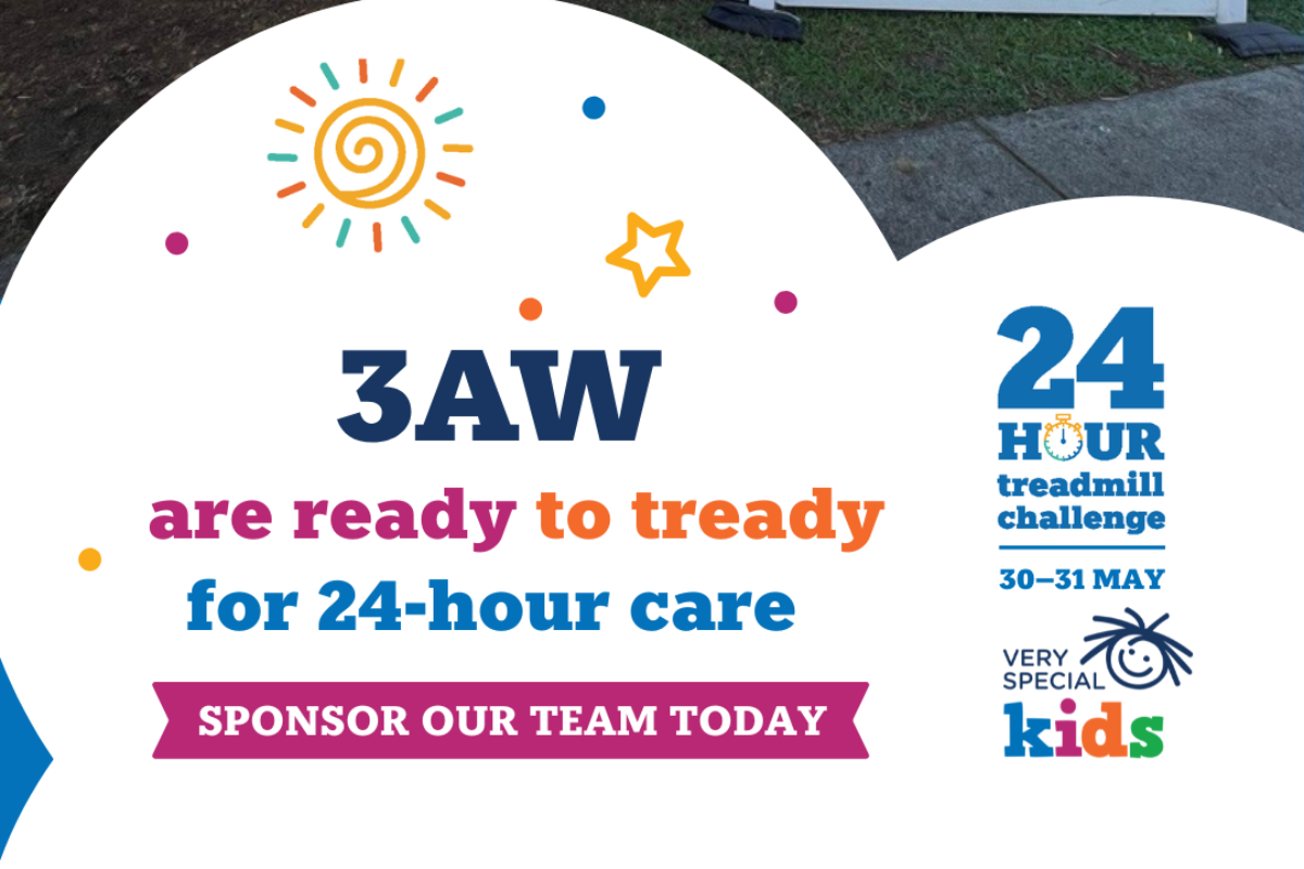 Article image for HOW TO DONATE: 3AW proudly supporting Very Special Kids 24-Hour Treadmill Challenge