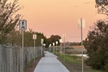 Ridiculous amount of signs seen on new bike lane in Patterson Lakes